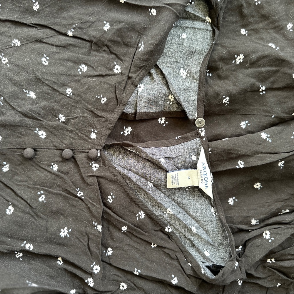 ♡Black Floral Women's Dress -Size Medium♡ - Picture 4 of 4